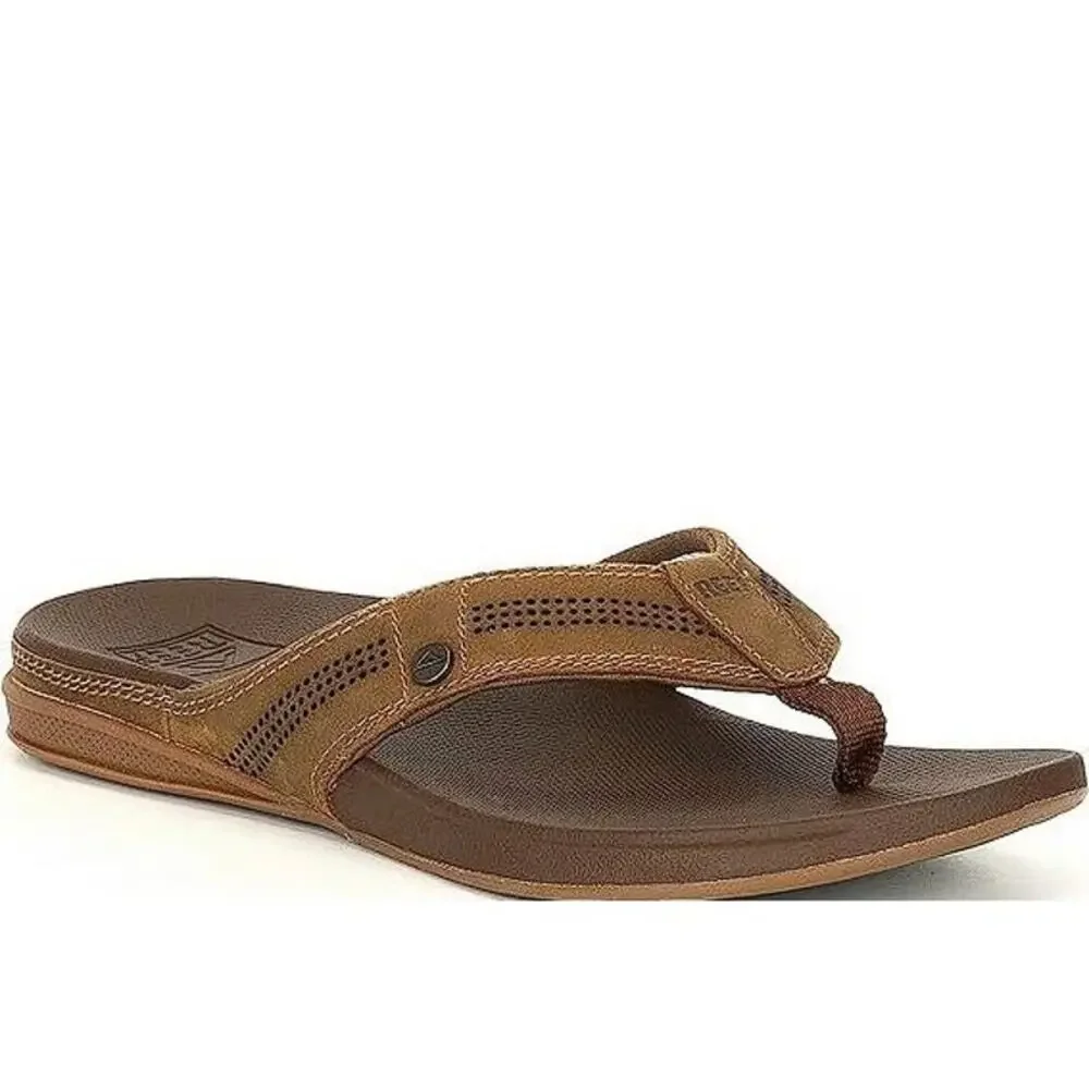 REEF Men's Cushion Lux Flip-Flops Size 8 In Light Brown